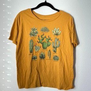 Mustard Succulent/Cactus t-shirt